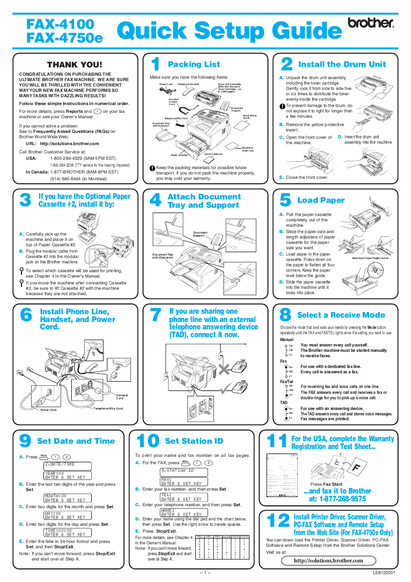 Brother Fax Machine User Manual Type:MANUAL