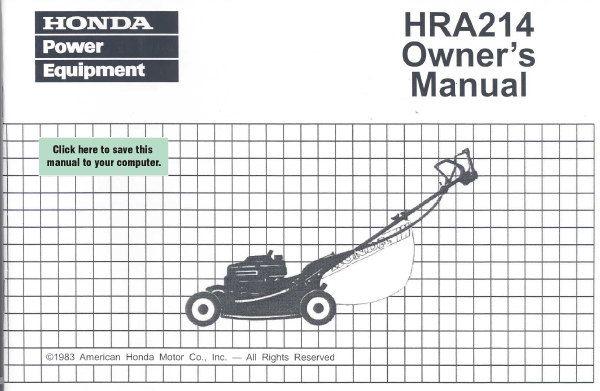 Honda 3011 lawnmower oil drain #5