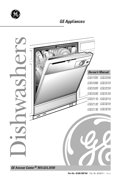 Manual For Ge Nautilus Dishwasher