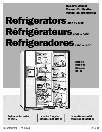 ge profile side by side refrigerator manual