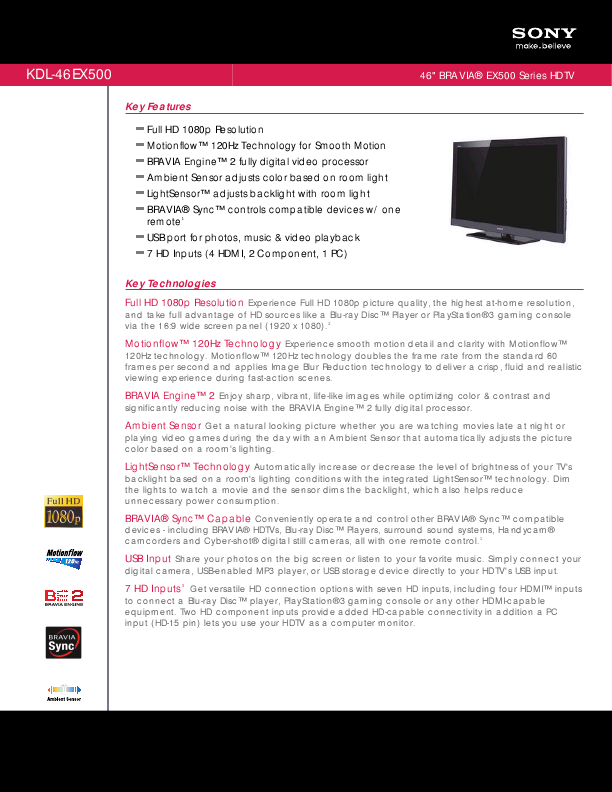 Sony Internet Tv User Manual