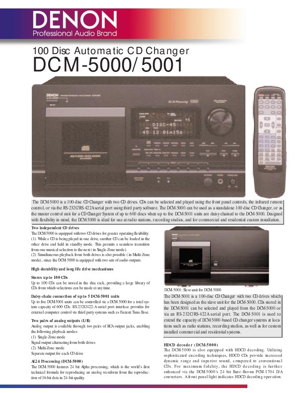 denon poa 5000 manual