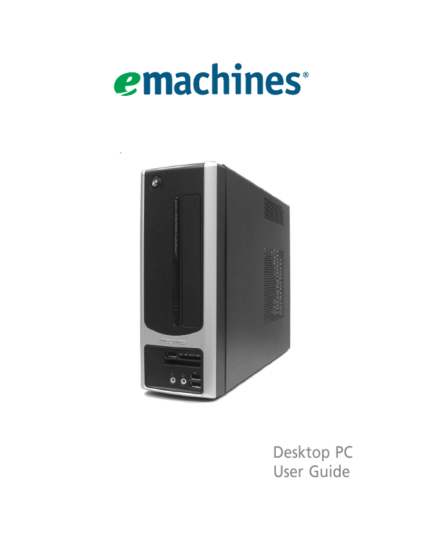 eMachines Desktop PC User Guide | ManualsOnline.com