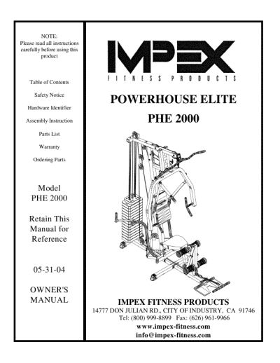 Home Gym - Impex POWERHOUSE Images