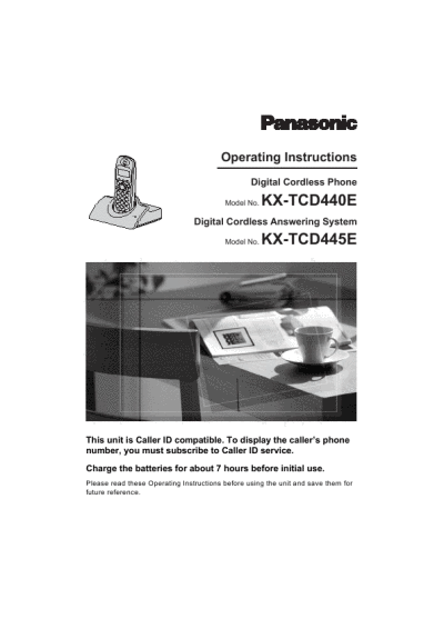Panasonic Cordless Phones on Panasonic Digital Cordless Phone Operating Instructions Kx Tcd440e  Kx