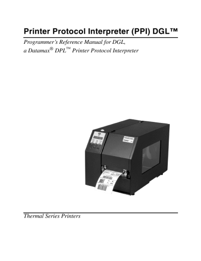 Portable Thermal Printers on Datamax Printer Protocol Interpreter Thermal Series Printers