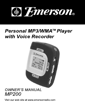 lost my emerson Mp3 player software and it the mp3 player - Fixya