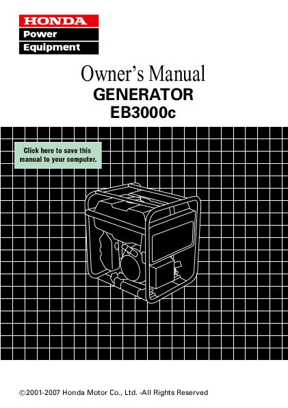 Download free honda generator eb 3000 manuals #5