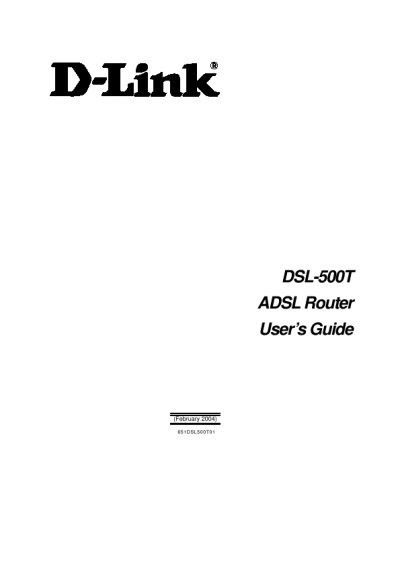 dlink adsl router. D-Link ADSL Router User#39;s