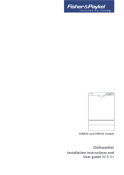 fisher paykel dishwasher user manual