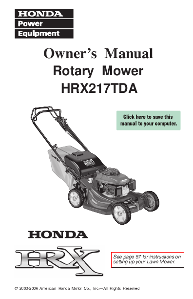 Honda lawnmower owners manuals #5