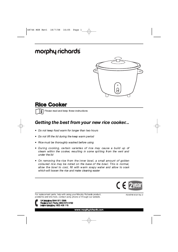 Morphy Richards Rice Cooker