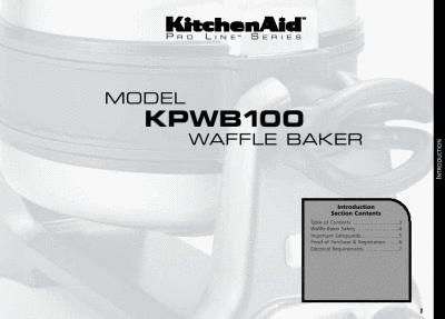 Kitchenaid Manual on Kitchenaid Waffle Baker Manual Kpwb100   Manualsonline Com