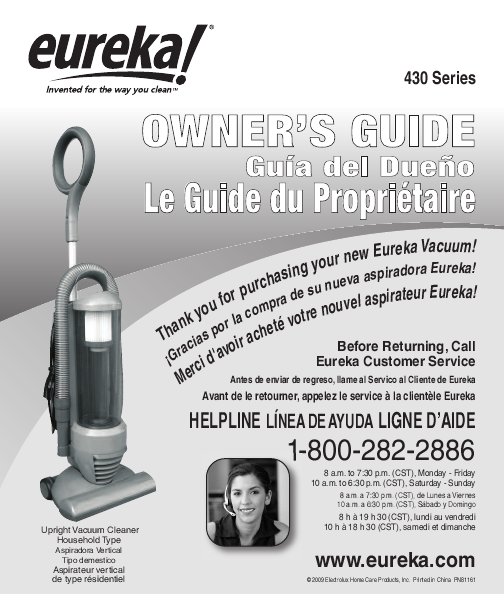 eureka vacuum cleaner  manual