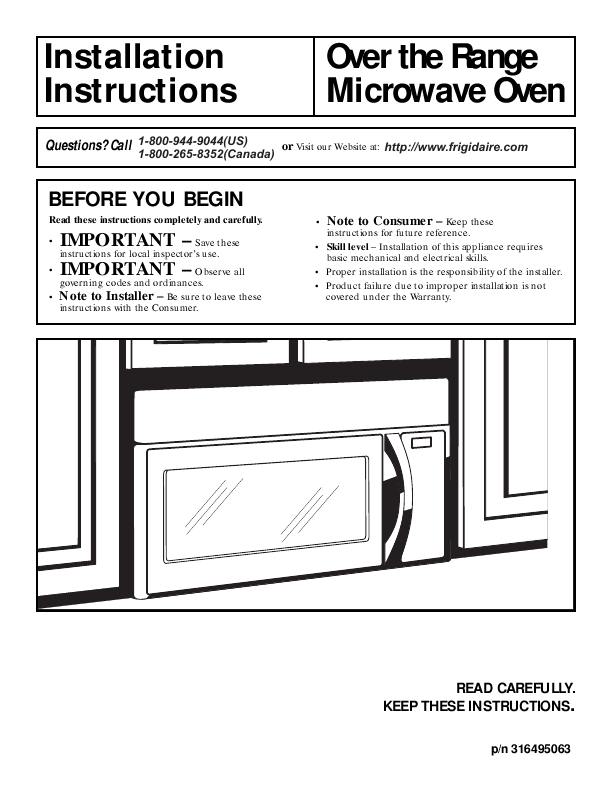 Over Range Microwave Installation Cost