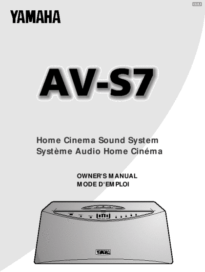 Yamaha Home Theater on Yamaha Home Theater System Owner S Manual Av S7   Manualsonline Com