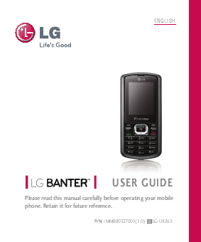 lg banter user manual