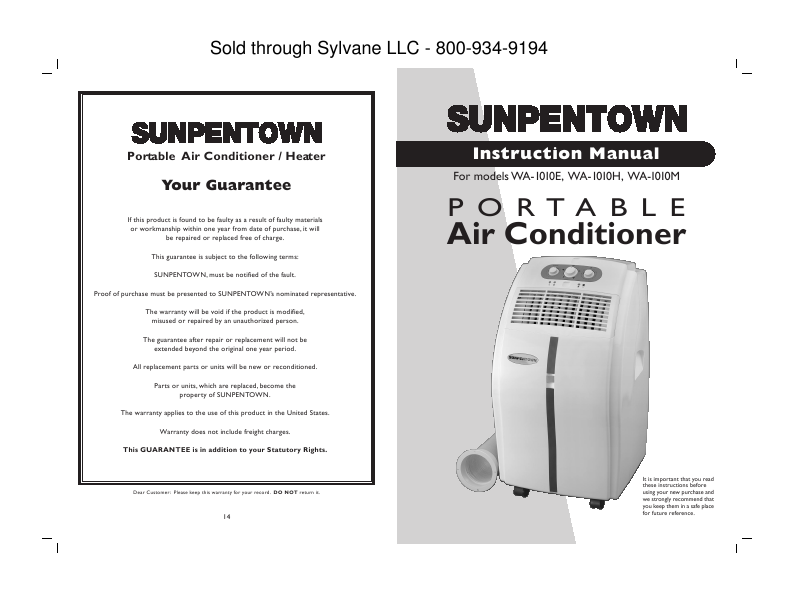 Sunpentown Wa-1220E User Manual