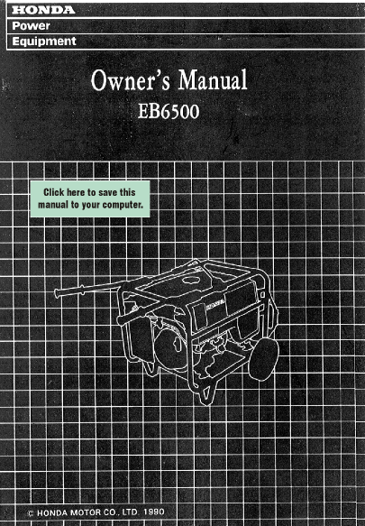 Eb 6500 honda generator manual