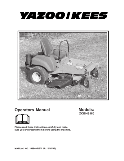 Search Yazoo Mower Model User Manuals | ManualsOnline.com