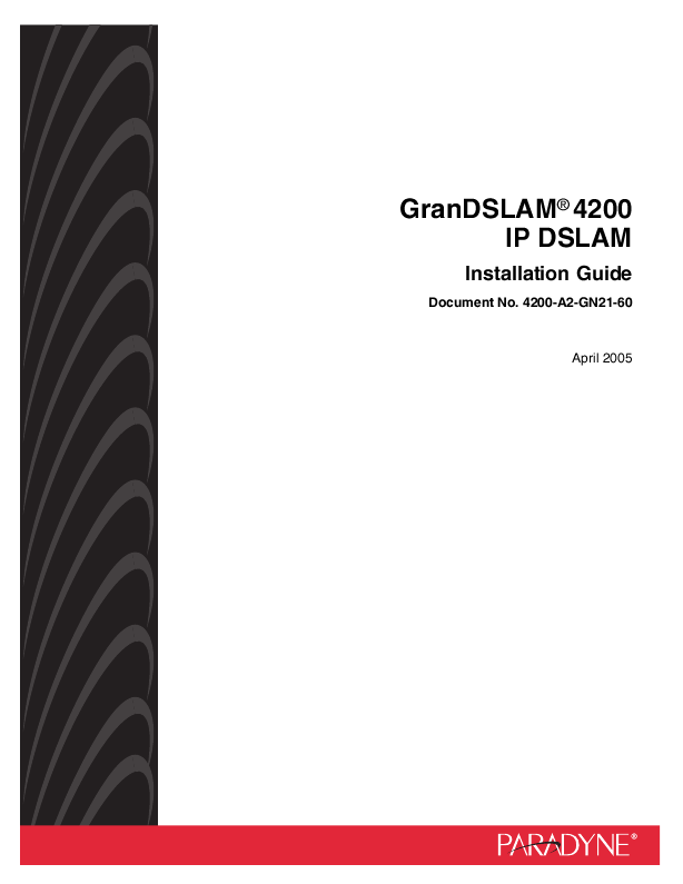 dslam. Additional Paradyne IP DSLAM