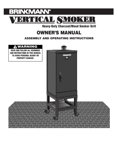 brinkman smoker user manual