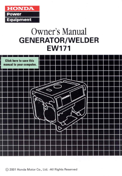 Honda 1000i generator manual #1