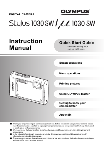 olympus 1030 sw users manual