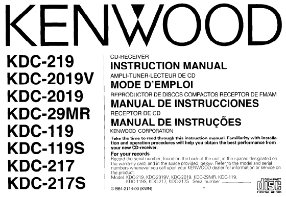 instruction manual kenwood cd