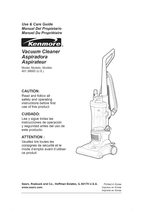 Kenmore 13512 Instruction Manual