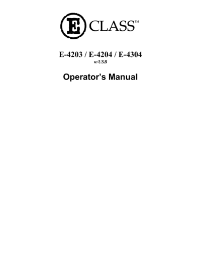 Additional Datamax E-Class E-4304 Printer Literature