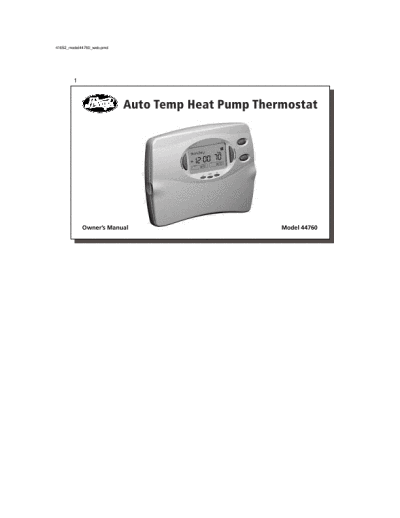 hunter thermostats manual