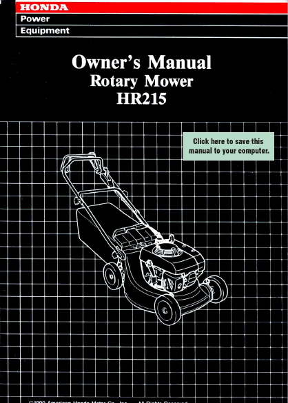 Honda hr215 service manual #2