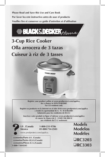 for Black & Decker RC3203 Rice Cooker