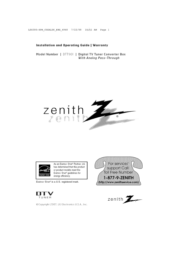 zenith tv receiver user manual type manual