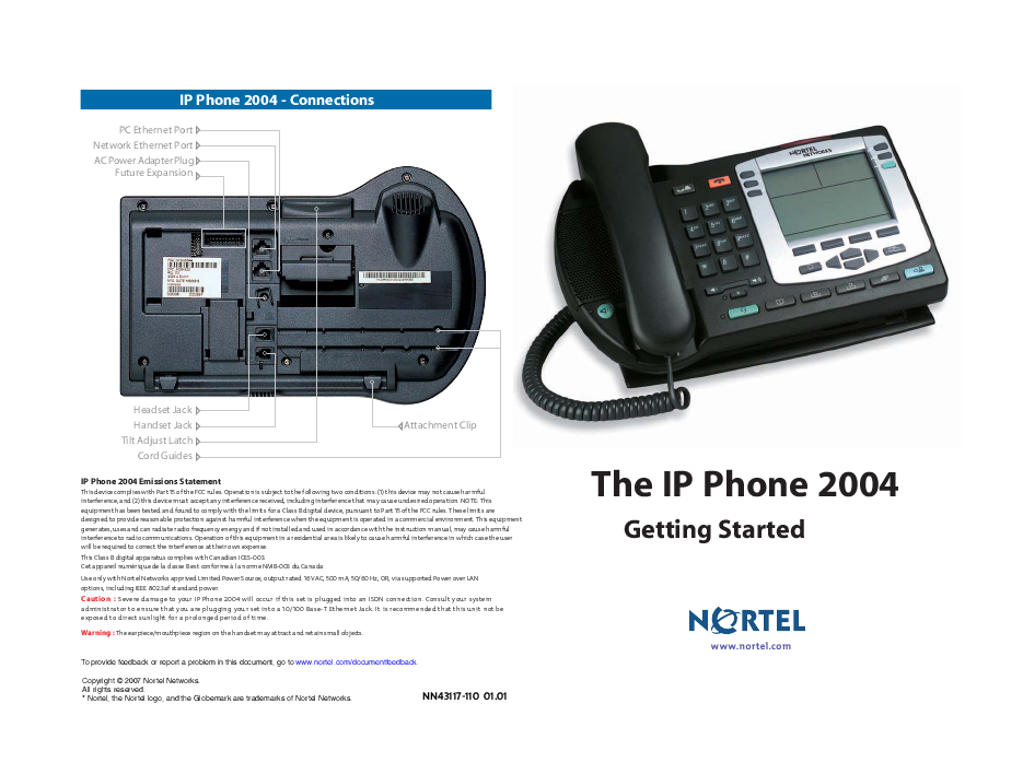 Nortel Ip Phone Ntdu92 User Manual