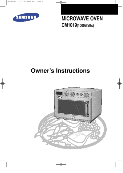 Samsung Microwave on Samsung Microwave Oven Owner S Instructions   Manualsonline Com