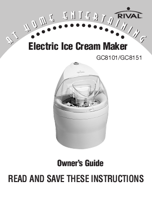 download rival ice cream machine manual
