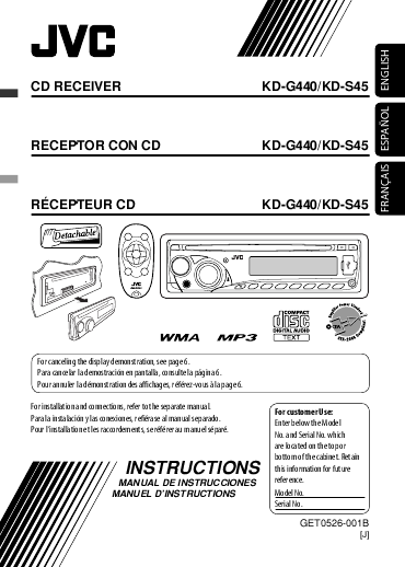 JVC Car Stereo System - Car CD