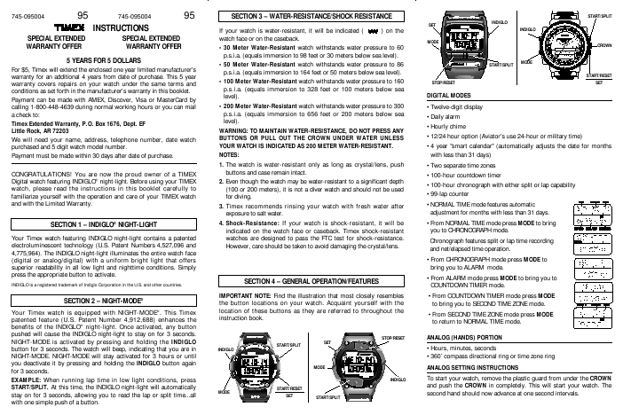 Reebok S Pulse Watch User Manual