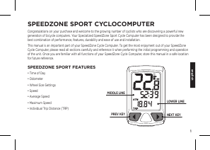 Specialized Speedzone Wireless Computer Manual