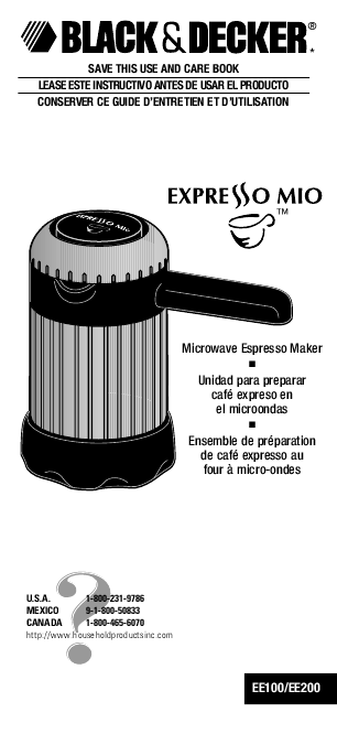 Black Decker Mr Espresso Manual