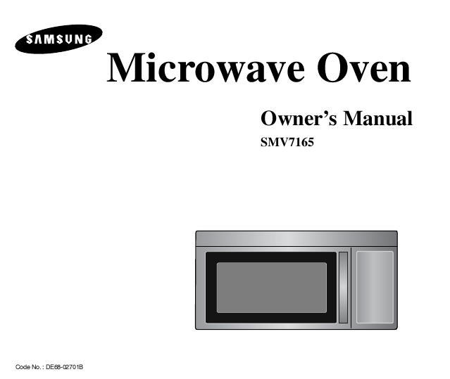 owners manuals samsung microwave ovens
