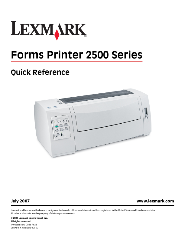 lexmark 2500 series printer literature lexmark color laser printer ...