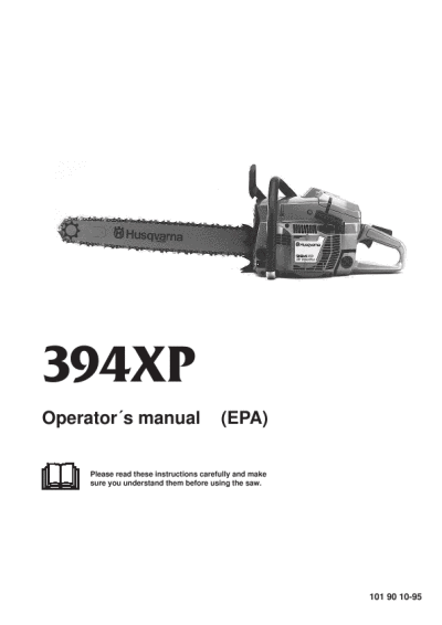 husqvarana chainsaw manual 394xp
