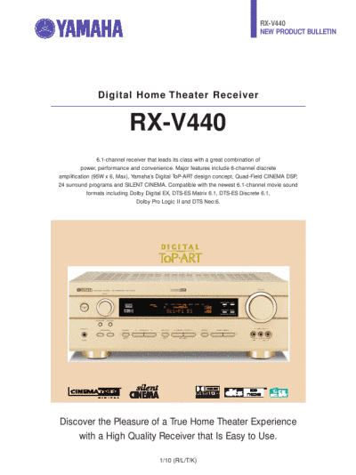 Yamaha Home Theater on Yamaha Home Theater Receiver User Manual   Manualsonline Com