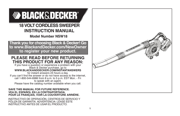 User manual Black & Decker HRV425BLP (English - 32 pages)