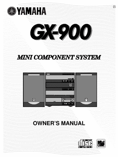 Yamaha Mini Component System Owner's Manual