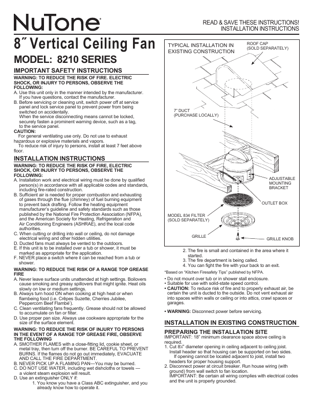 ... vertical ceiling fan installation instructions type installation guide