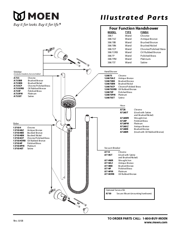 Moen Plumbing Product 3867orb User's Guide 